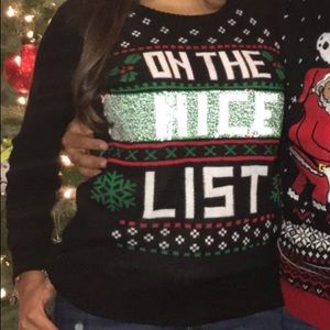NaughtyNice List Reversible Ugly Christmas sweater